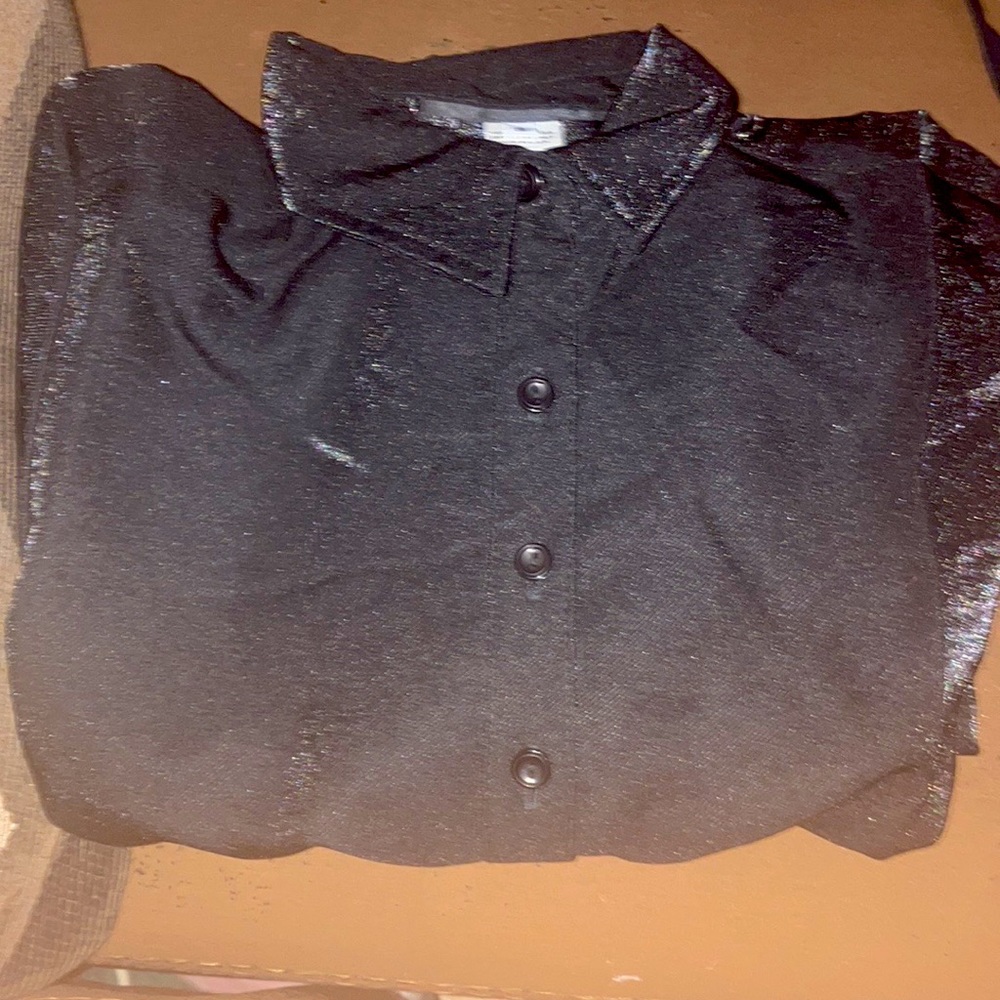 Two small shirt dressses.  Navy blue and shiny black sapphire.